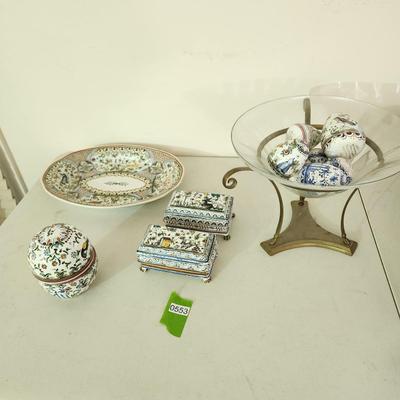 Collection of Portuguese Hand Painted Porcelain Portugal Trinket box