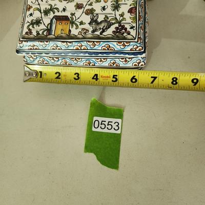 Collection of Portuguese Hand Painted Porcelain Portugal Trinket box