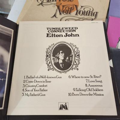 Collection Mixed Record Albums Neil Young, Elton John, Streisand, Crosby Stills Nash & Young