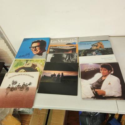Collection of Record Albums Buddy Holly John Denver Blood Sweat & Tears Fleetwood Mac Michael Jackson Bee Gees