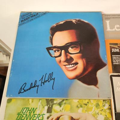 Collection of Record Albums Buddy Holly John Denver Blood Sweat & Tears Fleetwood Mac Michael Jackson Bee Gees