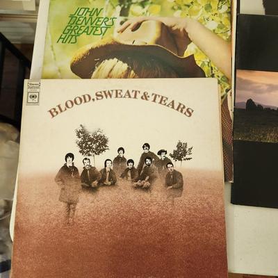 Collection of Record Albums Buddy Holly John Denver Blood Sweat & Tears Fleetwood Mac Michael Jackson Bee Gees