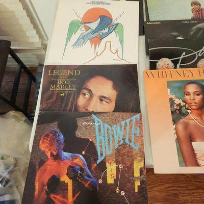 Collection Record Albums Elvis, Eagles, Bowie, bob marley, Houston Lennon Billy Joel and more