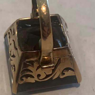 14k Evening Ring with Huge Stone