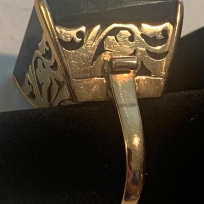 14k Evening Ring with Huge Stone