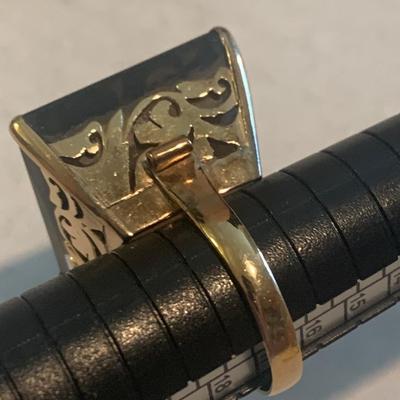 14k Evening Ring with Huge Stone