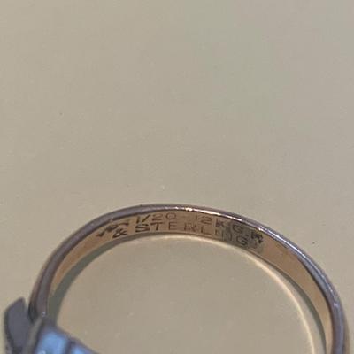 Sterling & Gold Plated Estate Ring