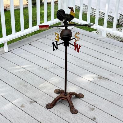 Cast Iron Garden Rooster Weathervane