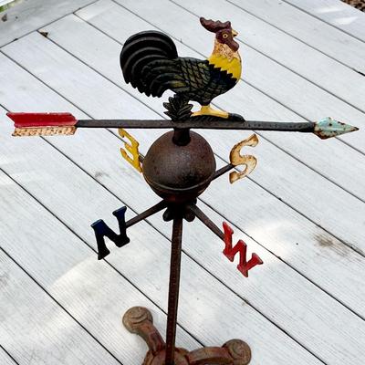 Cast Iron Garden Rooster Weathervane