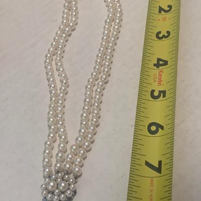 Matching Pearl Necklace & Bracelet w/14k White Gold