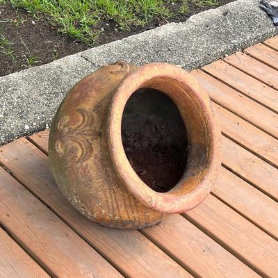 Fleur De Lis Terracotta Planter