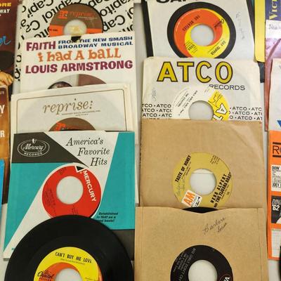 Collection of 45 RPM Records Beatles, Elvis Bobby Vee, Jan & Dean, Jukebox