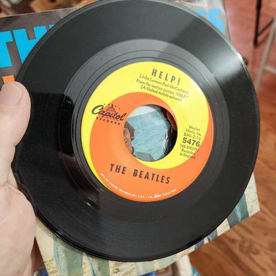 Collection of 45 RPM Records Beatles, Elvis Bobby Vee, Jan & Dean, Jukebox