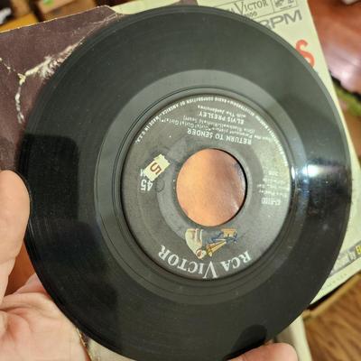 Collection of 45 RPM Records Beatles, Elvis Bobby Vee, Jan & Dean, Jukebox