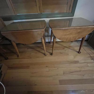 Pair of Maple Drop Leaf Side Tables (LR-MG)