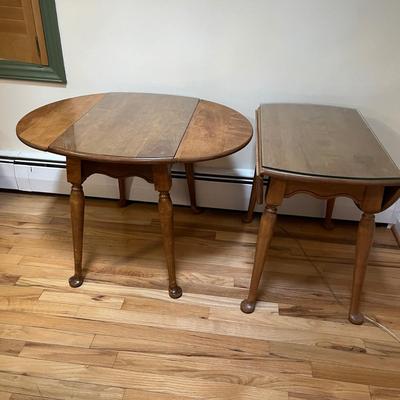 Pair of Maple Drop Leaf Side Tables (LR-MG)