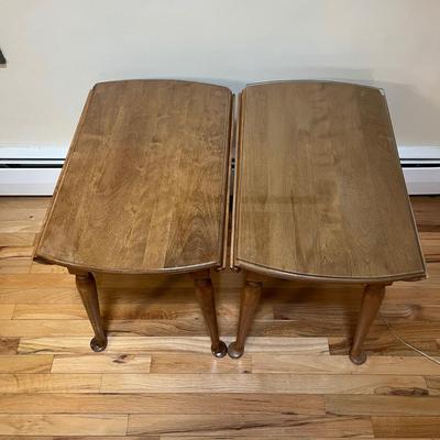Pair of Maple Drop Leaf Side Tables (LR-MG)