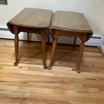 Pair of Maple Drop Leaf Side Tables (LR-MG)