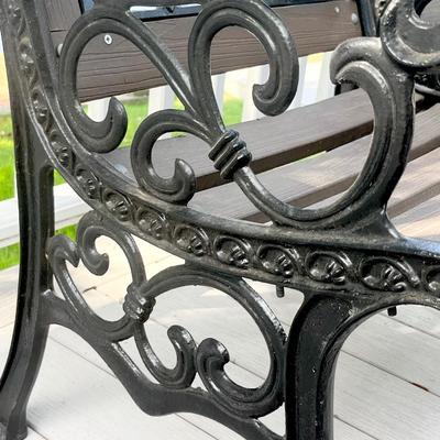 Pair (2) ~ Heavy Iron Polyboard Oversized Garden Chairs