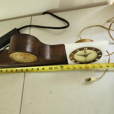 2 Telechron Electric Mantle Clocks