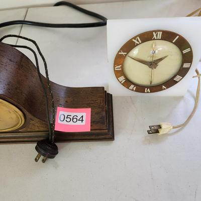 2 Telechron Electric Mantle Clocks