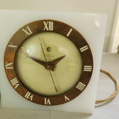 2 Telechron Electric Mantle Clocks