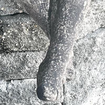 Cement Fishing Boy Statue