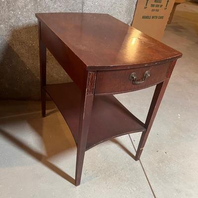 1940s Mahogany finish side table.