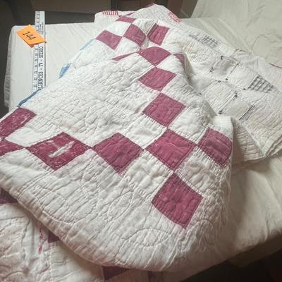 Vintage quilt w/ Otis Bro.s Clothing bag