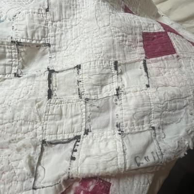 Vintage quilt w/ Otis Bro.s Clothing bag