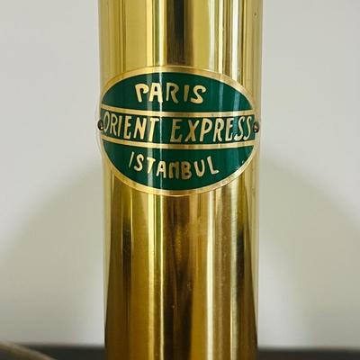 THREE 1950s Solid Brass Paris Orient Express Istanbul Lamp With Adjustable Shade