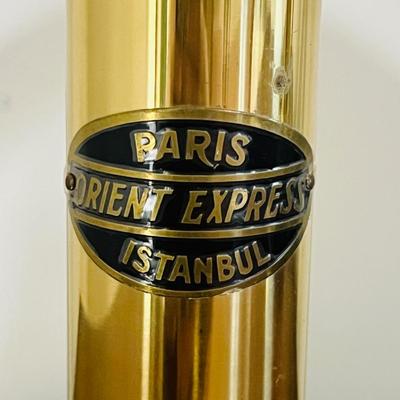 THREE 1950s Solid Brass Paris Orient Express Istanbul Lamp With Adjustable Shade