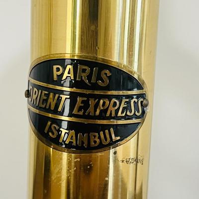 THREE 1950s Solid Brass Paris Orient Express Istanbul Lamp With Adjustable Shade