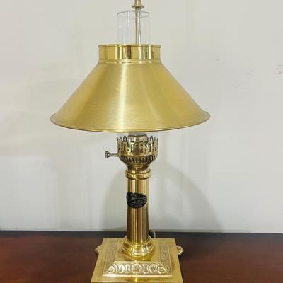 THREE 1950s Solid Brass Paris Orient Express Istanbul Lamp With Adjustable Shade