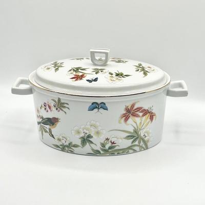 SHAFFORD ~ Chinese Garden ~ Lidded Oven to Table Porcelain Dish