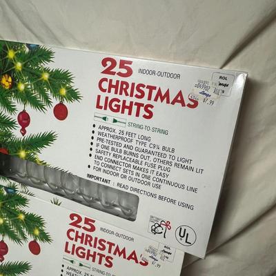 Boxes of string lights