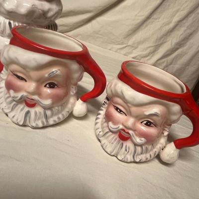 NAPCO Santa pitcher & Mugs