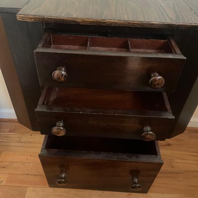 Walnut Sewing Cabinet (H-MG)