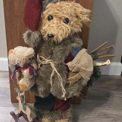 Standing Christmas Bear Santa Claus