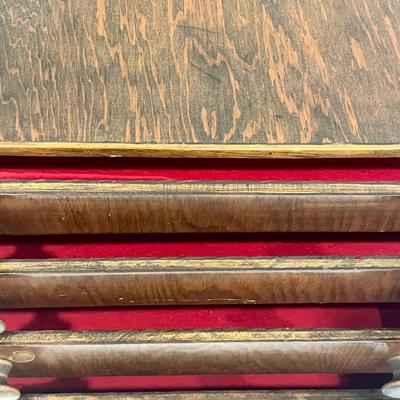 Vtg. Solid Wood Miniature Chest