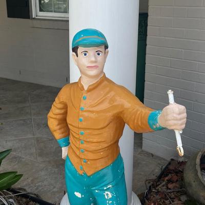 3.5Ft Tall Jockey Cement Statue ~ Extremely Heavy