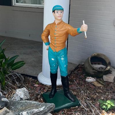 3.5Ft Tall Jockey Cement Statue ~ Extremely Heavy