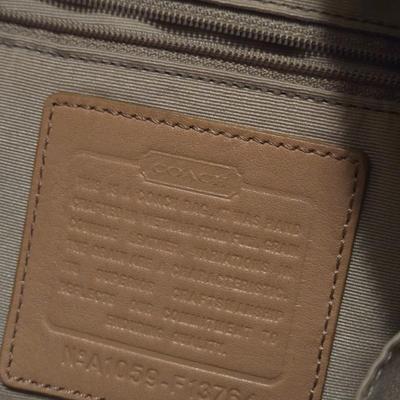 White & Tan COACH Purse