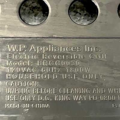 WOLFGANG PUCK ~ Electric Reversible Grill ~ Clean