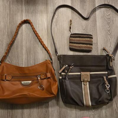 (2) Handbags and a Wallet
