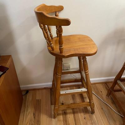 Trio of Wooden Bar Stools (DR-MG)