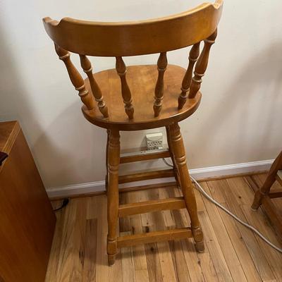 Trio of Wooden Bar Stools (DR-MG)
