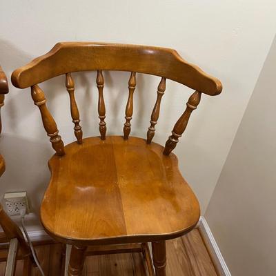 Trio of Wooden Bar Stools (DR-MG)