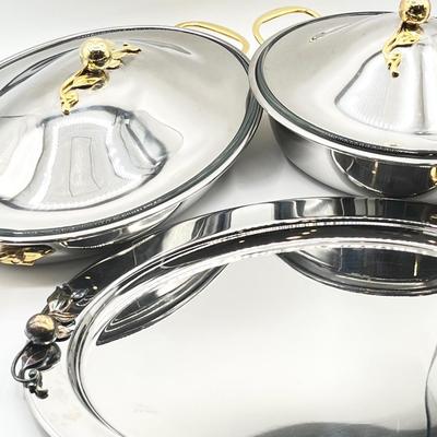 ONEIDA ~ Stainless Steel Serving Set ~ Set Of Three (3)