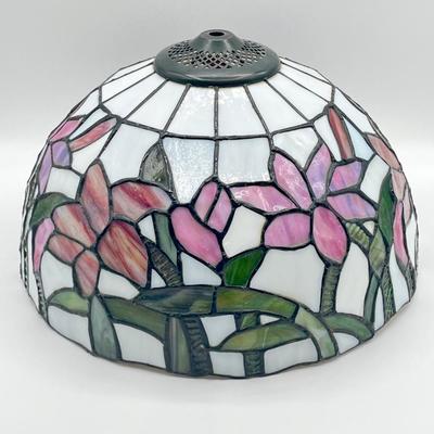 Tiffany Style Floral Lampshade ~ Stained Glass Shade